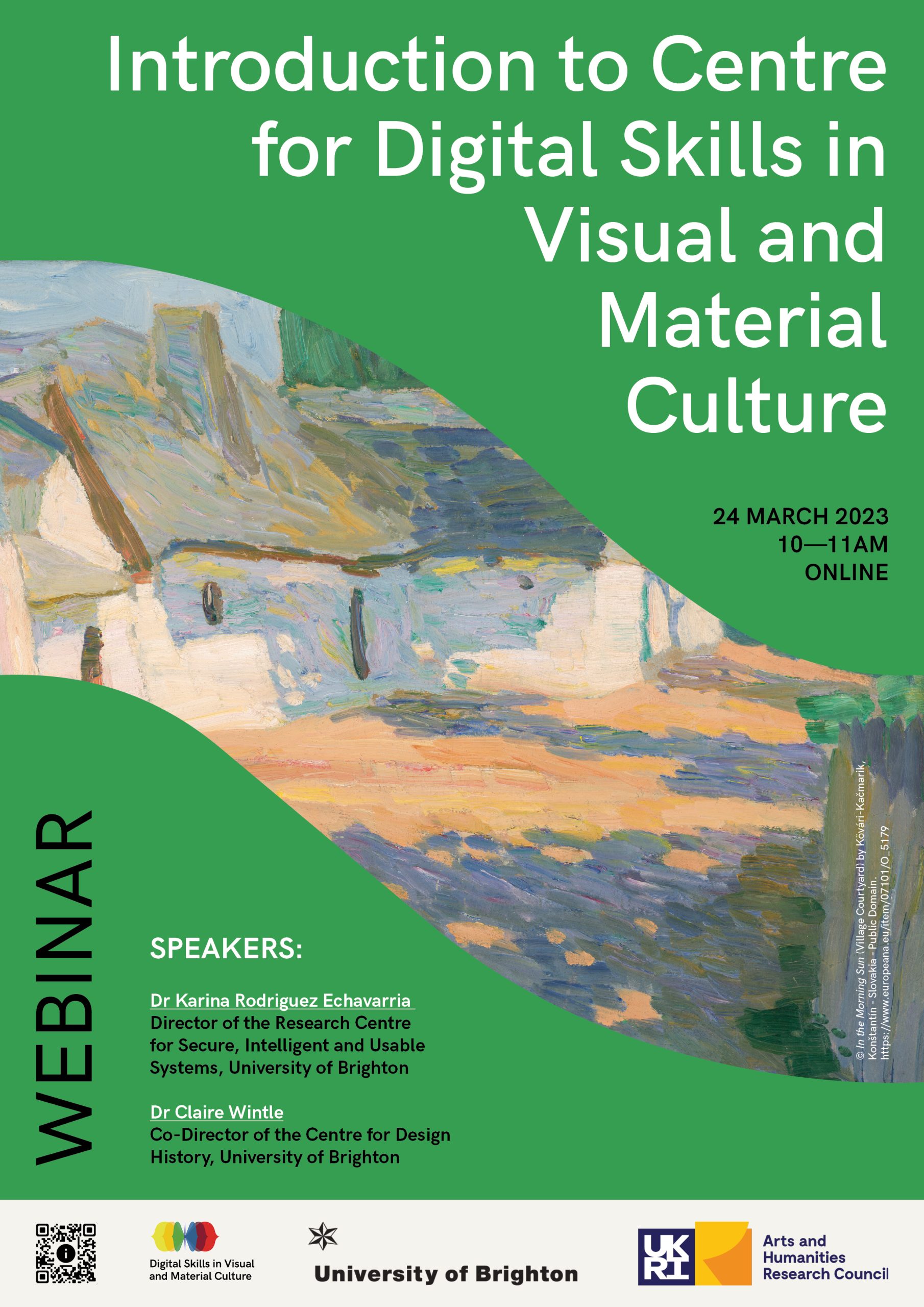 Webinar: Introduction to Digital Skills in Visual and Material Culture | March 24, 10:00-11:00am